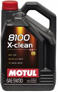 MOTUL 8100 X-CLEAN 5w30 SM/CF A3/B4/C3 5л. синтетика, масло моторное